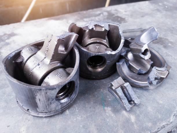 istock The engine piston broke due to imperfect lubrication. 2202842134