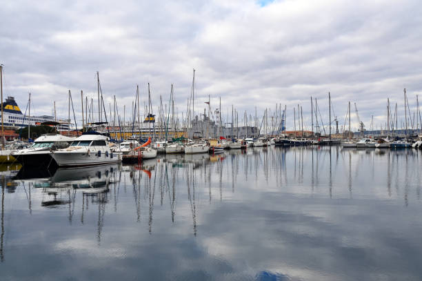 Typical Mediterranean fisheries. Trawlers at the harbor of Civitanova Marche