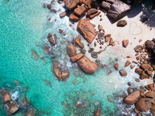 istock Anse Cocs beach, La Digue Seychelles, tropical beach during a luxury vacation in Seychelles. Tropical beach Anse Cocs beach, La Digue, Praslin, Mahe Seychelles with turqouse colored ocean 2202848120