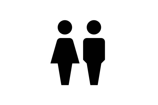 Male and female restroom sign icon Vector