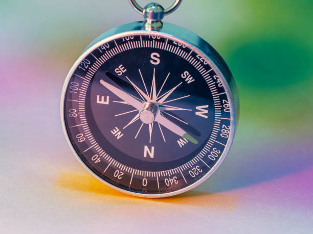 istock Close-up of simple compass 2202849404