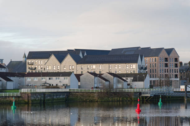 istock Modern high rise flats at new development in Govan 2202853538