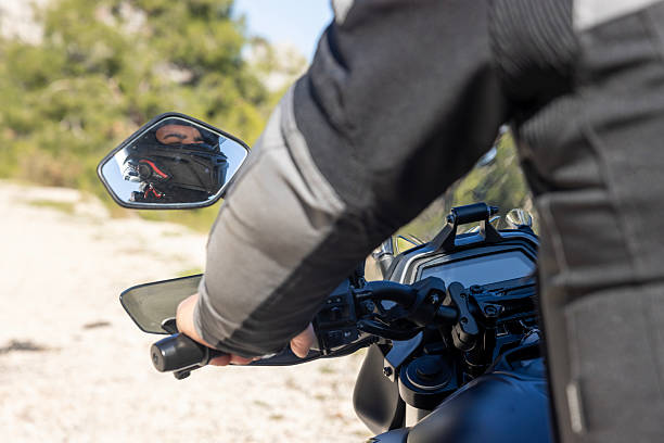 pov view of Man riding a motorcycle