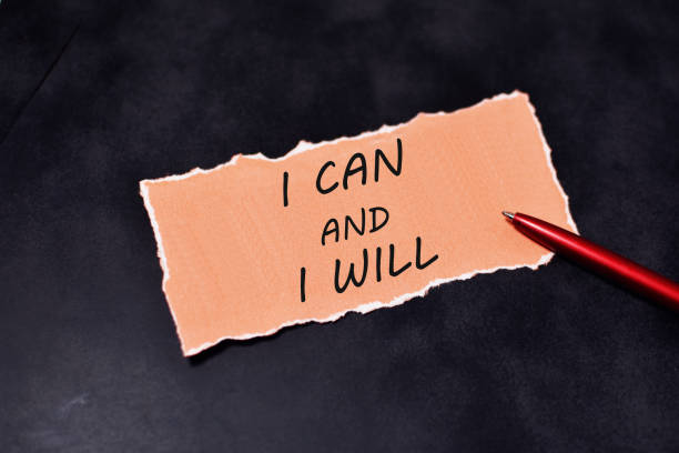 istock Inspirational and Motivational Quotes - i can and i will 2202866090