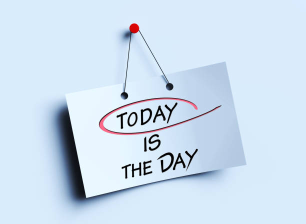 istock Today is the day reminder 2202867168