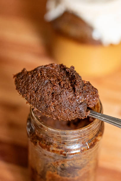 Cooked soybean miso inoculated with rye koji