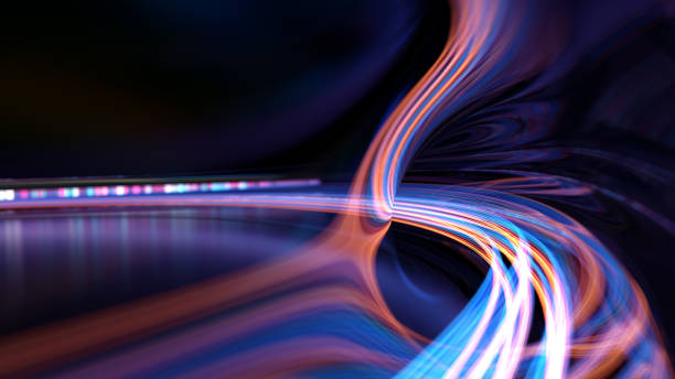 istock Physical Infrastructure of the Internet. visualization inside fiber optic cable.  abstract concept 2202872691