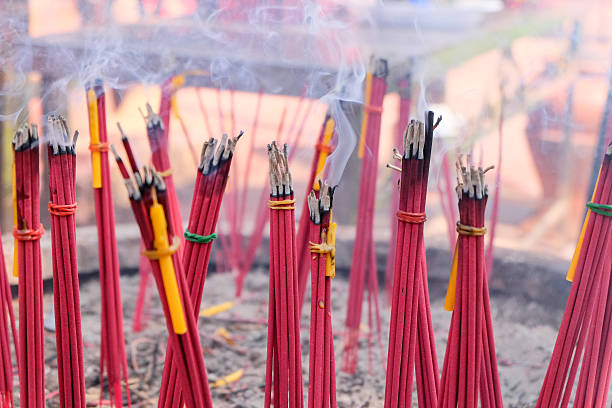 istock Light incense and candles to worship. 2202874461