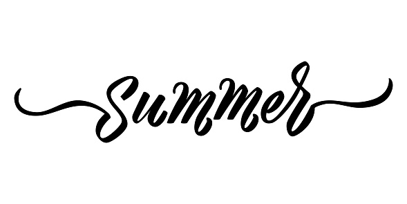 Elegant Brush Typography Highlighting The Word Summer In Bold Script ...
