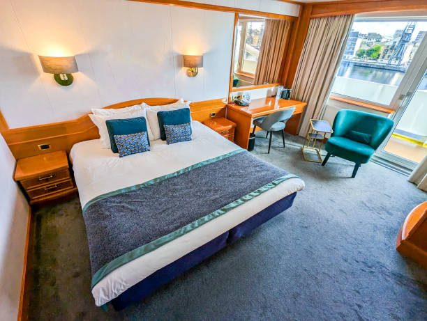 A Hotel Bedroom That Has Been Prepared And Cleaned For It's Next Occupants