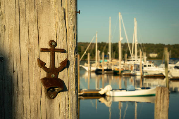 Yachts in the bay, Belfast, Maine, USA