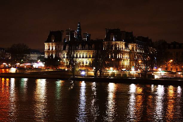 istock Paris City Hall at night 2202897414