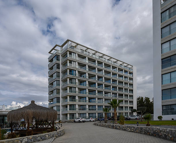 istock Modern hotel building with beautiful views and inviting courtyard in a coastal location 2202915587