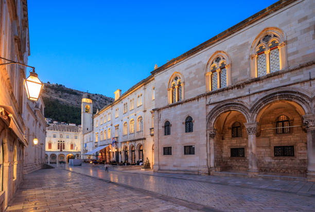 istock Dubrovnik old town square at dusk 2202924185