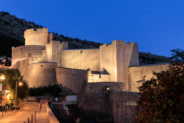 Dubrovnik old town stone wall, Croatia