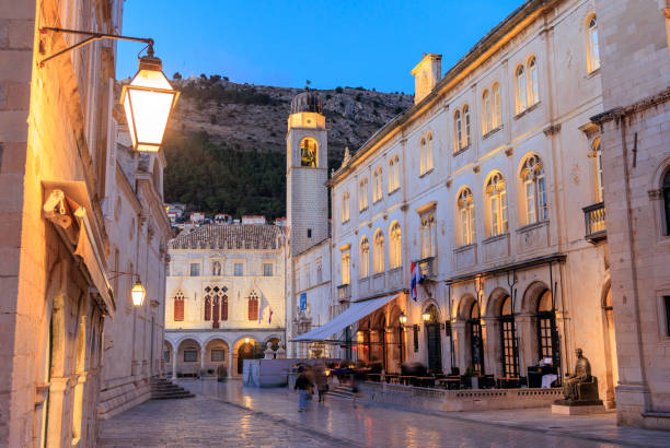 istock Dubrovnik Street at dusk 2202924247