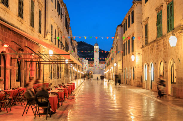 istock Dubrovnik Street at dusk 2202924257