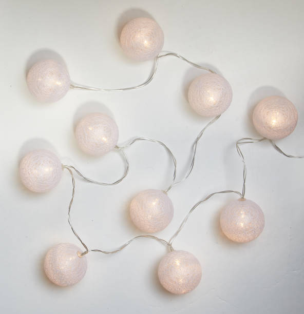 istock Party decoration ball lights isolated nature background with clipping path 2202926268