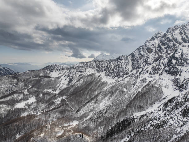 istock Albanian Alps in Theth from drone, 2202926525