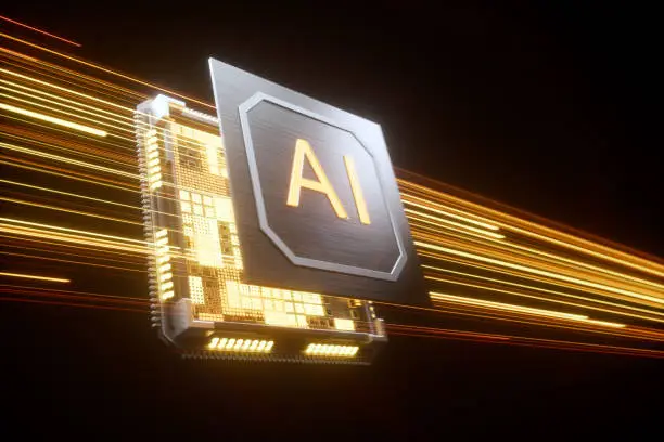 Photo of Artificial intelligence chip processing data at high speed