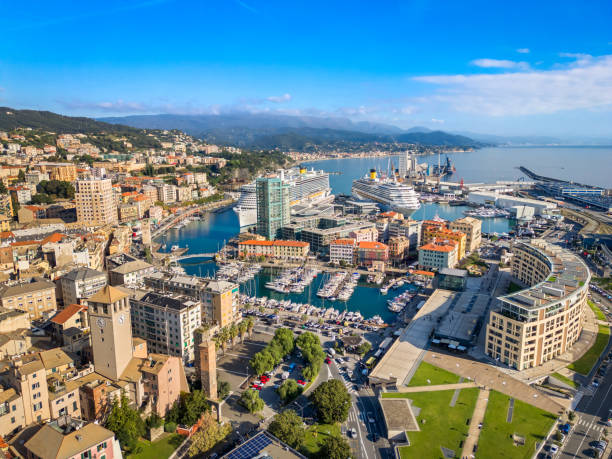Aerial view of Savona, Liguria City