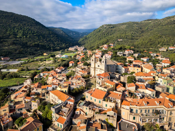 istock Borgio Verezzi, Italian town from drone 2202930177