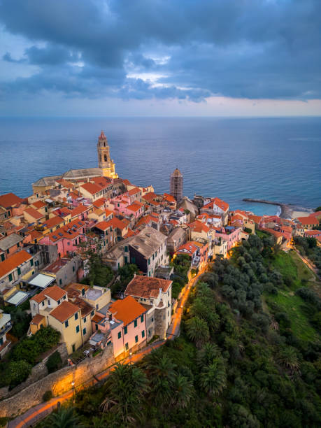 istock Cervo, Italian town from drone 2202930884