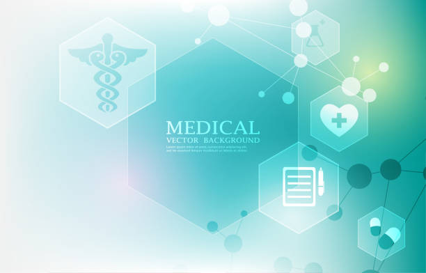 istock Vector medical modern background.geometric hexagon shape.medical icons wallpaper. 2202941800