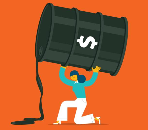 istock Oil barrel - Businesswoman 2202943680