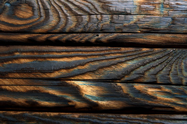 background of burnt blue boards