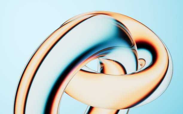 istock Abstract colorful gradient glass background with smooth transitions of color, 3d rendering. 2202953516