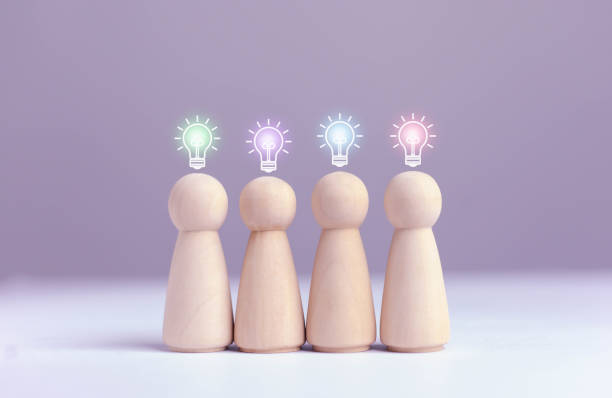 istock This image shows an icon which is a creative innovation concept on a wooden cube. 2202959089
