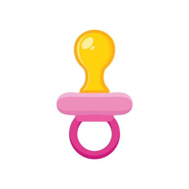 istock Baby pacifier icon in flat style. Nipple for newborn child vector illustration on isolated background. Soother sign business concept. 2202960426
