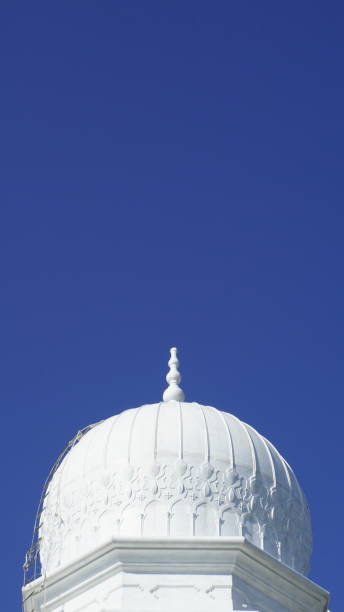 istock Intricate White Dome Against a Clear Blue Sky 2202962415