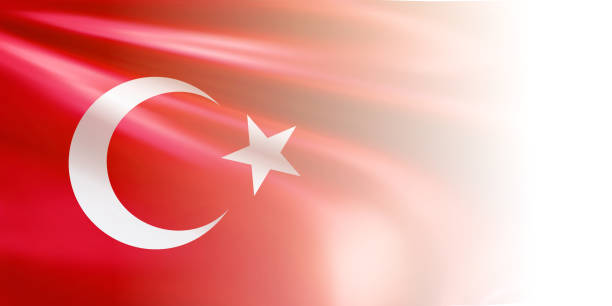 istock Turkish flag. National flag Republic of Turkey with blurred edge 2202966175