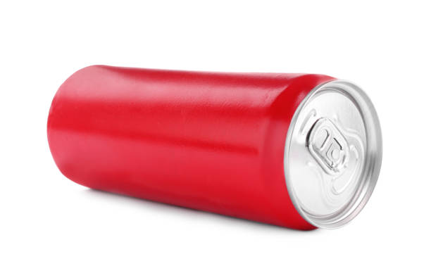 istock Energy drink in red aluminum can isolated on white 2202966681