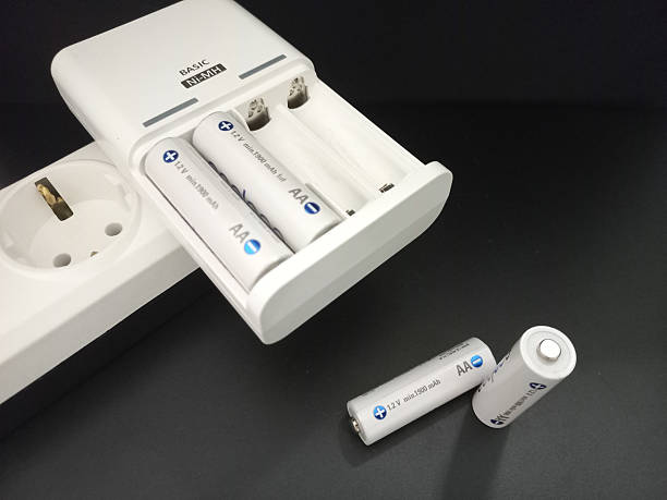 Rechargeable AA batteries. Nickel–metal hydride battery