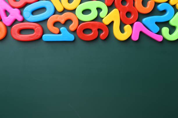 English lettering handwritten in white chalk on a green chalkboard - Back to school and copy space.  Concept - offline education in the classroom