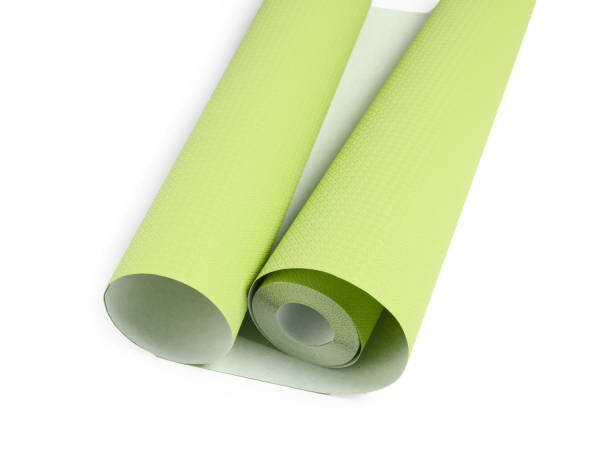 istock One green wallpaper roll isolated on white 2202972375