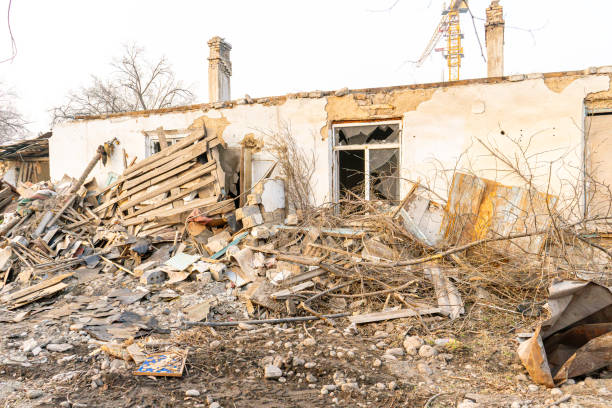 istock Abandoned Ruins of a Collapsed Building 2202975202
