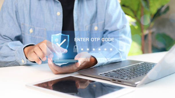 istock OTP One time password security authentication purchase transection, security of user login. 2202983138