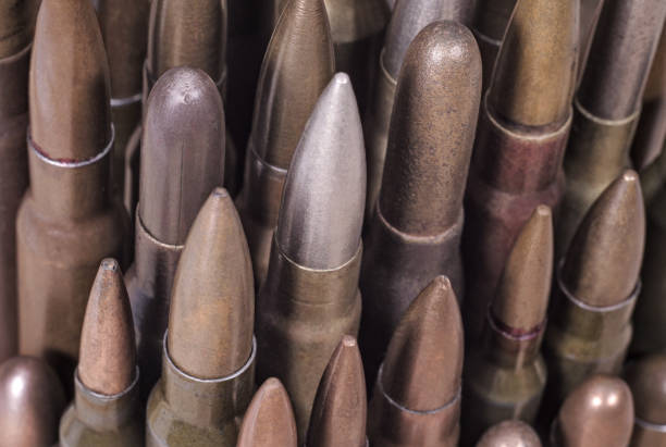 istock Old cartriges for small arms as a background 2202983987