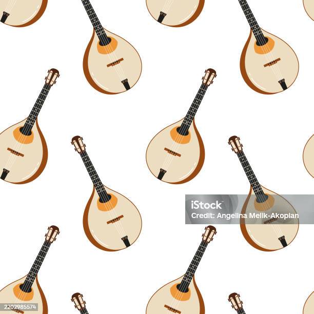 Guide Patterns On String Instruments Pattern Of Musical Instruments On White Background Featuring ...