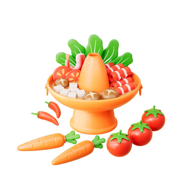 istock 3d rendering hot pot food and vegetables 2202985901