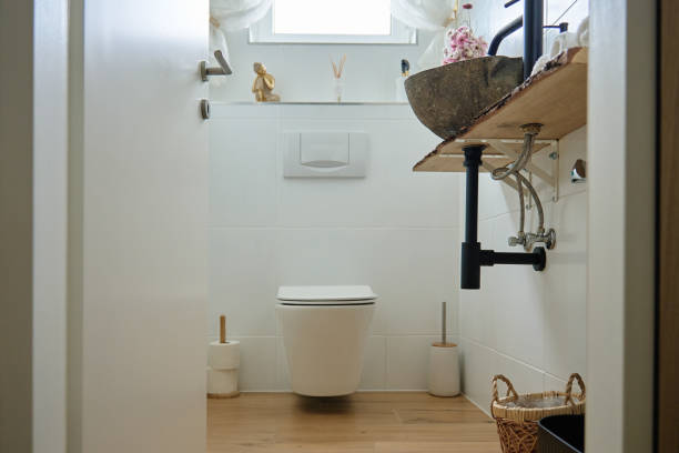 istock Home Toilet Interior with Contemporary Design in Modern Apartment 2202988497
