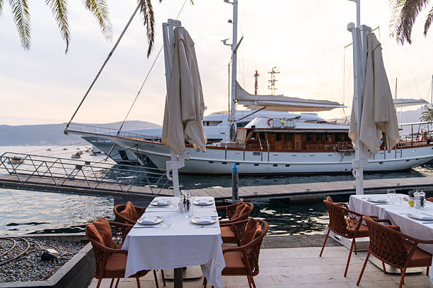 istock Luxury yachts moored to the pier in the marina. 2202995115