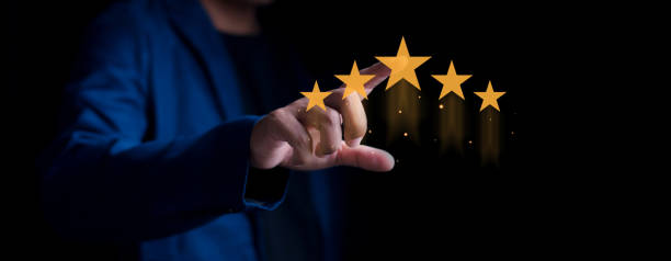 istock Customer review satisfaction feedback survey concept. Customer can evaluate quality of service leading to reputation ranking of business. 2202999050