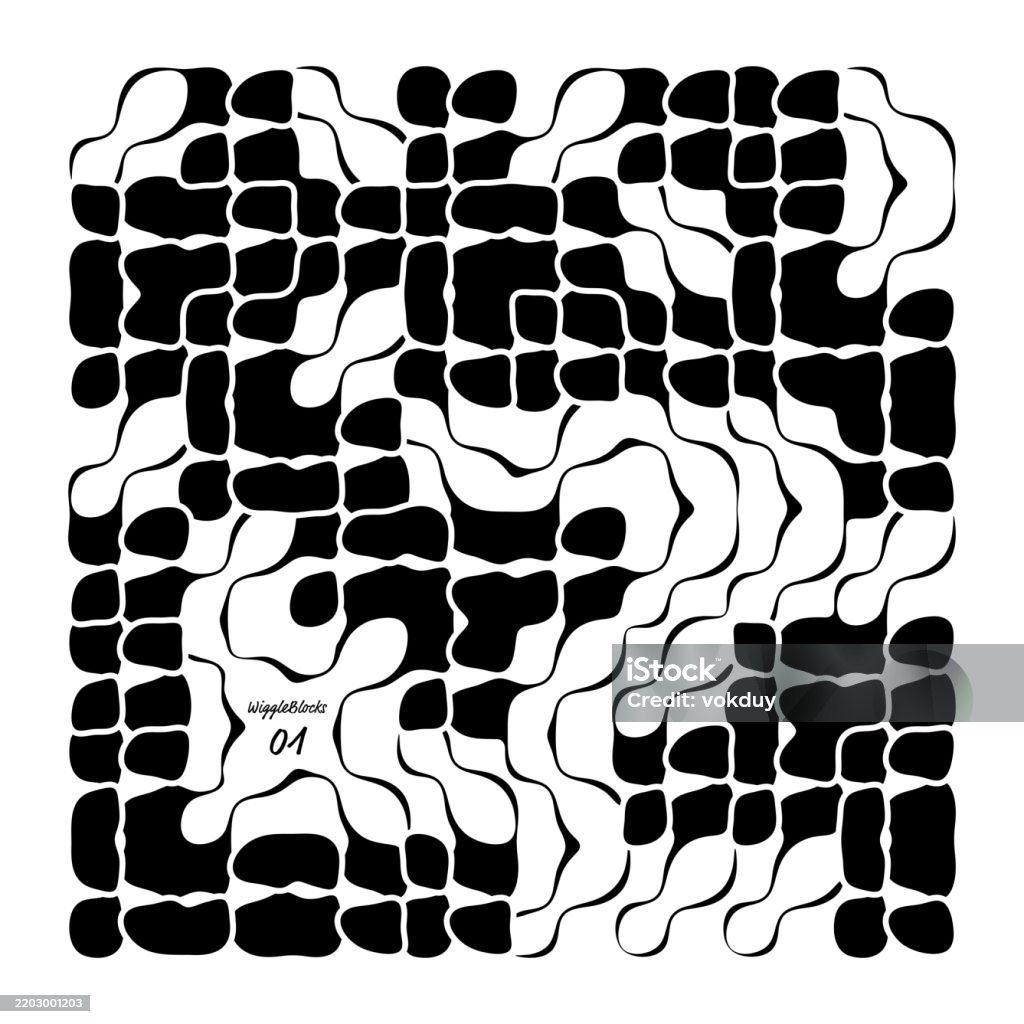 Pattern Wiggling Wiggle Blocks Series Positive Pattern 01 Stock Illustration - Download ...