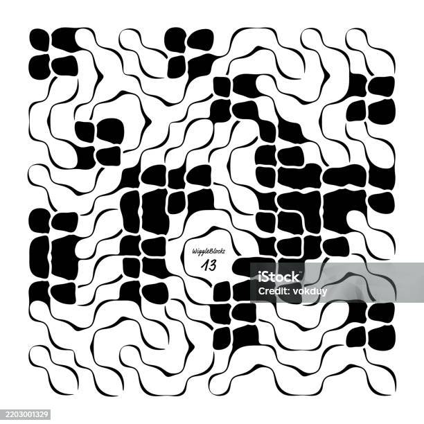Pattern Wiggling Wiggle Blocks Series Positive Pattern 13 Stock Illustration - Download ...
