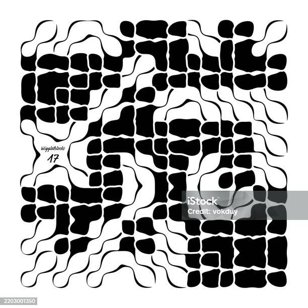 Pattern Wiggling Wiggle Blocks Series Positive Pattern 17 Stock Illustration - Download ...